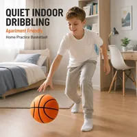 Ballon de basketball silencieux d'entraînement en salle Elite Taille 7 (29,5 pouces) en mousse PU 340g, toucher doux, faible bruit