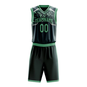 Ensembles d'uniformes de basket-ball en polyester 100% imprimés personnalisés Short en jersey à sublimation réversible, antibactérien et respirant - Product Image 5