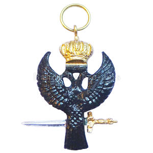 Rose Croix แหวนทองเหลืองประดับอัญมณี33RD องศาคุณภาพเป็นประกาย - Product Image 5
