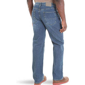 Straight Casual Denim Pants Custom Logo Breathable Mid Waist Wholesale Custom Loose Casual Print Denim Pant - Product Image 2
