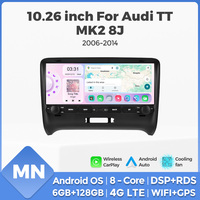 MEKEDE 10.26 inci Car-play Radio Mobil Pemutar Musik Multimedia GPS FM 4core 8core WiFi BT untuk Audi TT MK2 8J 2006-2014
