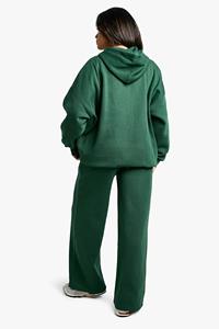 Qualité supérieure en gros 100% coton surdimensionné goutte épaule femmes survêtement pleine fermeture éclair sweat à capuche et pantalon évasé - Product Image 4