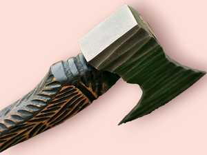Hot Sale Viking Pizza <b>Axe</b> Hand Forged Carbon Steel Wooden <b>Handle</b> Hatchet <b>Axe</b> - Product Image 4