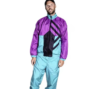 Chándal de poliéster con cremallera transpirable cómodo de alta calidad, cortavientos para hombre con logotipo personalizado para invierno, OEM personalizable - Product Image 3