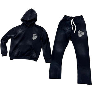 Conjunto Deportivo de Dos Piezas para Hombre, Estilo Vintage, 100% Algodón, Secado Rápido, Impresión Serigráfica, Lavado Ácido Decolorado - Product Image 3