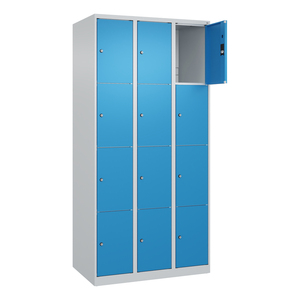 C+P Armario Cabo, 4 compartimentos apilados, 900 x 500 x 1850 mm, gris/azul claro, de pie - Product Image 2