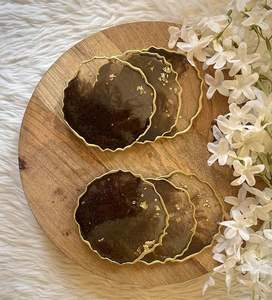 Posavasos de Resina Hechos a Mano de Lujo, Estilo Bohemio, Diseño Personalizado, Superficie Lisa para Vasos de Agua, Tazas de Té, Tazas de Café - India - Product Image 2