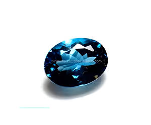 NATURAL London Blue Topaz gemstone Precious Topaz GEMS รูปไข่เหลี่ยมเพชรพลอยสีฟ้า London for making Jewelry - Product Image 2