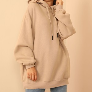 Light Brown French Terry Cotton Fabric 65% Cotton 35% Polyester Fabric for Clothing with One Side Brushed 3 Fleece Knitted Terry - Product Image 1