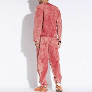 Ensemble de survêtement deux pièces pour homme, haute qualité, délavé à l'acide, hiver, à capuche, US XL, logo personnalisé, mode, color block - Product Image 5