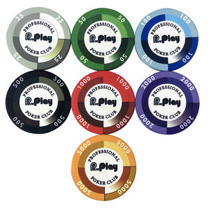 ถาดใส่ชิปโป๊กเกอร์เซรามิกขนาด 10 กรัม 40 มม. ระดับมืออาชีพ วัสดุดินเหนียวอย่างดี ดีไซน์เฉพาะตัว ปรับแต่งได้ พร้อมโลโก้สี สำหรับใช้ในคาสิโน - Product Image 1