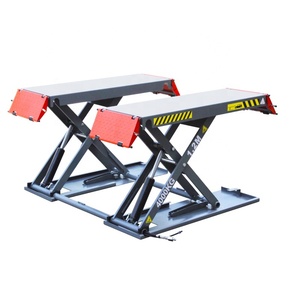 Elevador de tijera hidráulico portátil de altura media para vehículos, rampa elevadora de 1.2M de altura y 4T de capacidad, elevador de coches impermeable para uso en exteriores. - Product Image 2
