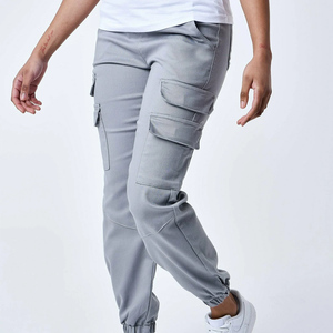 Pantalon de survêtement Cargo pour femme pantalon de jogging décontracté 100% coton pantalon de survêtement à jambe large pantalon Baggy pantalon avec poche - Product Image 5