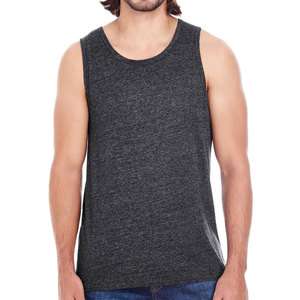 Camiseta sin mangas de algodón hilado con anillo de camiseta de verano con logotipo personalizado - Product Image 1