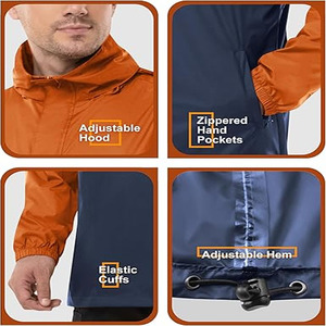 Chaqueta de lluvia para hombre de alta calidad al por mayor, chaqueta de lluvia de venta directa de fábrica, chaqueta de lluvia hecha a medida subida por Dress Sports - Product Image 6