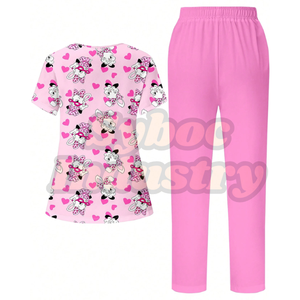 Uniforme de Hospital de alta calidad para mujer, uniforme de Hospital de manga corta de malla marrón transpirable para enfermera - Product Image 2