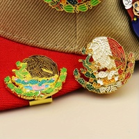 Épingle à chapeau en émail drapeau mexicain personnalisé avec clip insigne en métal en alliage de zinc pour chapeaux sacs vêtements