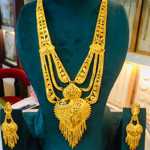 24K or Dubai Vintage classique perle fleur broche boucles d'oreilles collier ensemble anniversaire mode cuivre bijoux cadeau - Product Image 1