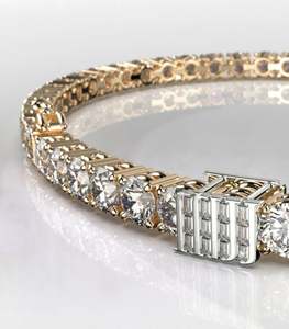 Bracelet tennis, bracelet tennis en or, bracelet tennis, bracelet délicat, bracelet diamant, cadeau pour elle, bracelet minimaliste - Product Image 4