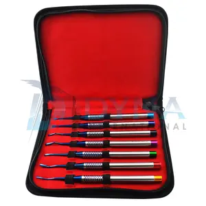 Aço inoxidável de alta qualidade PDL Dental Root Elevadores Extração Dente Ligamento Periodontal 7PCs Instrumentos Odontológicos