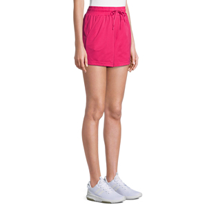 High Quality Breathable Best <b>Women's</b> Pink High Waist Drawstring <b>Skorts</b> With Pockets Breathable Knitted Sporty Shorts - Product Image 1