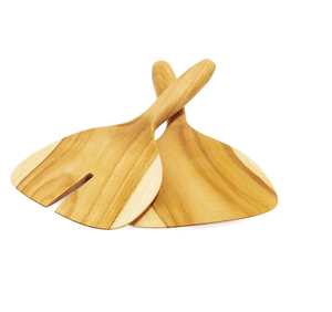 ชามสลัดไม้และมือสลัดขนาดกำหนดเองสำหรับผลไม้สลัดใช้สำหรับเครื่องครัว - Product Image 1