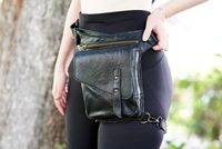 Sac banane de moto de couleurs solides, taille de jambe, hanche, sac à épaule imperméable d'extérieur, course de vélo, randonnée, sacs de cuisse tactiques pour unisexe