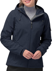 Veste Softshell à Capuche Personnalisée pour Femme Imperméable Respirante Coupe-Vent Légère Randonnée en Plein Air Trekking Ski Teint Uni - Product Image 3