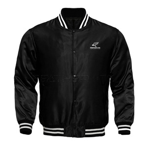 Venta caliente en la chaqueta de satén por encargo Lettermen chaqueta logotipo personalizado invierno hombres Lettermen chaqueta - Product Image 1