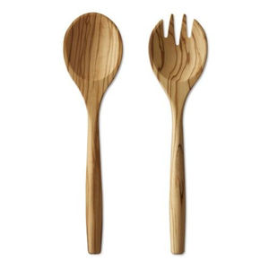 Durable Heat Resistant Lightweight Cutlery Acacia Wood Salad Server Set-2-Piece Spoon Fork American Style Dishwasher Safe for - Product Image 4