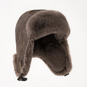 قبعة أوشانكا من الفرو الصناعي مع أغطية للأذنين، قبعة طيار للصيد على الطراز السوفيتي - Product Image 3