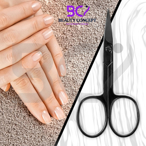 Ciseaux à ongles de précision en acier inoxydable pour droitiers, pour manucure, pédicure, sourcils et cils, extra-affûtés, noir plasma - Product Image 5