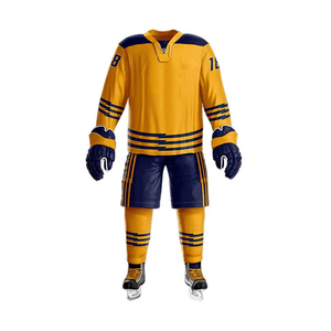 Tenues de hockey sur glace pour adultes, vêtements de sport, 100% polyester, logo personnalisé, personnalisable, écologique, respirant, séchage rapide - Product Image 1