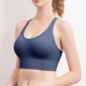 Sujetador deportivo transpirable con tirantes anchos para mujer, Sujetador deportivo de gimnasio con cremallera frontal, Sujetador deportivo personalizable OEM - Product Image 2