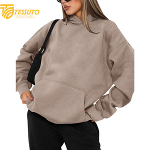 เสื้อครอปไซส์ใหญ่พิเศษสำหรับผู้หญิงเสื้อมีฮู้ดแฟชั่นผ้าฝ้าย100% สั้นโอเวอร์ไซส์สำหรับผู้หญิง - Product Image 6