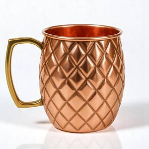 Vente en gros de mules de Moscou en cuivre de luxe mules écologiques en métal design pour boire mug martelé - Product Image 1