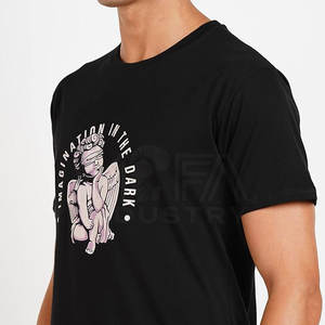 Camisetas DTG de algodón 100% personalizadas para hombre, ajuste holgado con palabras impresas, servicio OEM disponible - Product Image 5