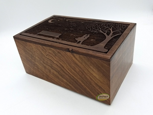 Urna funeraria de cremación para adultos, suministros funerarios de calidad prémium para cenizas de pareja y diseño de árbol, adecuado para el cementerio - Product Image 6