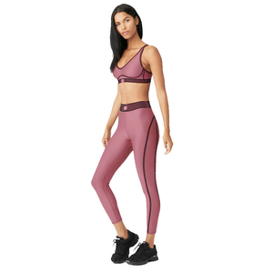 Ensemble de yoga pour femmes, nouvelle conception du meilleur fabricant, sur mesure, haute qualité, couleur unie, taille élastique, ensemble 2 pièces, grandes tailles - Product Image 2