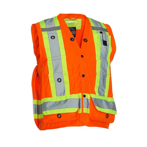 Breathable Men Hi Vis Construction OEM 100% Cotton High Quality Low MOQ Reflective <b>Tape</b> <b>Security</b> Vest for Men - Product Image 5