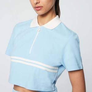 เสื้อโปโลผู้หญิงอินเทรนด์-เสื้อครอปสวมใส่สบายและระบายอากาศเหมาะสำหรับฤดูร้อนและชุดลำลอง - Product Image 5