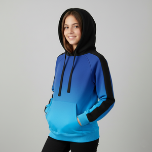 Sudaderas con Capucha para Niñas, Estilo Raglán, Lisas, Personalizables, de Algodón de Alta Densidad, Sudaderas con Capucha de Marca Propia, Venta al por Mayor OEM - Product Image 1