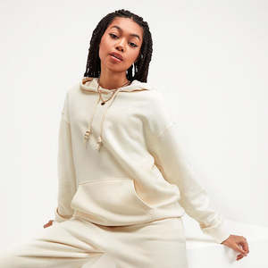 เสื้อฮู้ดแขนยาวโอเวอร์ไซส์ผ้าคอตตอนแบบ100% สำหรับสตรีทแวร์เสื้อฮู้ดไม่มีลายออกแบบโลโก้ได้ตามต้องการขายส่ง - Product Image 4