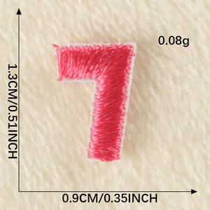 Patchs brodés personnalisés pour denim, patchs brodés en vrac pour vêtements, patchs colorés en alphabet et en chiffres à repasser pour hommes ou femmes - Product Image 2