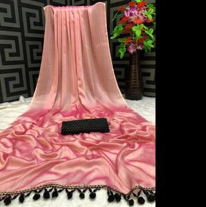 Dernière fantaisie à la mode lourd Rambo coton soie Jari doublure Saree indien exclusif fête porter pour l'exportation indien pakistanais - Product Image 1