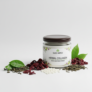 Masque pour le visage et le corps en poudre de collagène végétal Glee Impex, vitamine C |   Soin raffermissant hydratant anti-rides biologique pour peaux sèches, soin de rajeunissement - Product Image 3