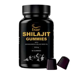 Himalaya Shilajit Gummies infusión de miel natural solvente extraído del gran Himalaya India envases de plástico envasados - Product Image 1