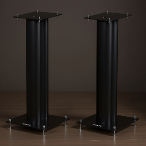 STYLUM 2 Black 60cm Floor <b>Speaker</b> <b>Stand</b> Metal and Plastic for Loudspeaker Audio NORSTY2BKS with Box Packaging - Product Image 3