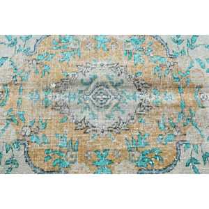 Vintage Turkish Large Rug 5.9x8.7 ft (179x265 cm), <b>Yellow</b> Moroccan Rug - Product Image 5