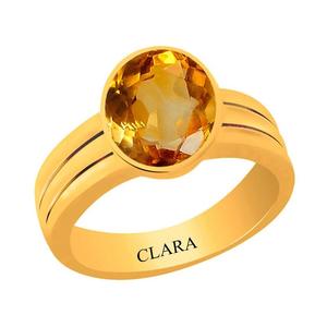 Glamorous 3.9cts/4.25ratti Certified Citrine Sunehla Oval Cut Bezel <b>Set</b> Rose Gold Plated Trendy <b>Ring</b> for Gift Occasions - Product Image 1